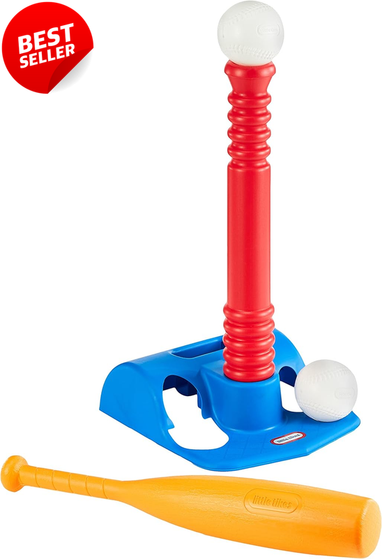Toddler T-Ball Set Red 5 Balls Baseball Toy Ages 18+ Months Kids - US