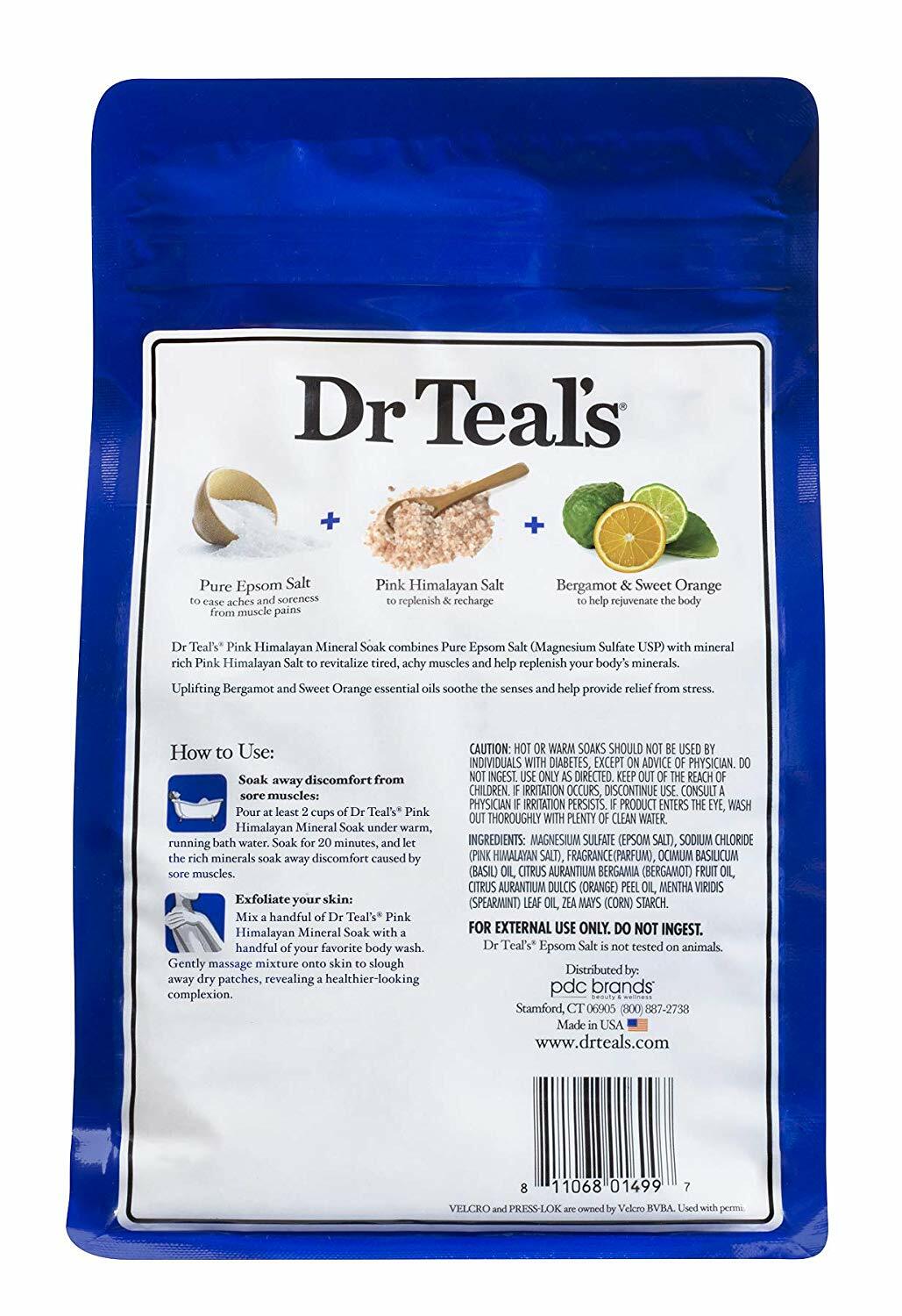 Dr Teal's Restore & Replenish Pure Epsom Salt & Essential Oils Pink Himalayan