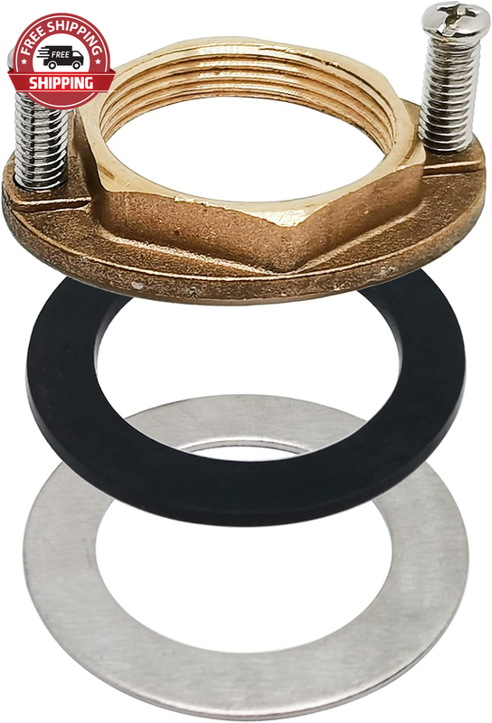 2Sets 32Mm(1-1/4Inch) Brass Female Thread Hex Lock Nut,Single Hole Faucet Lock N
