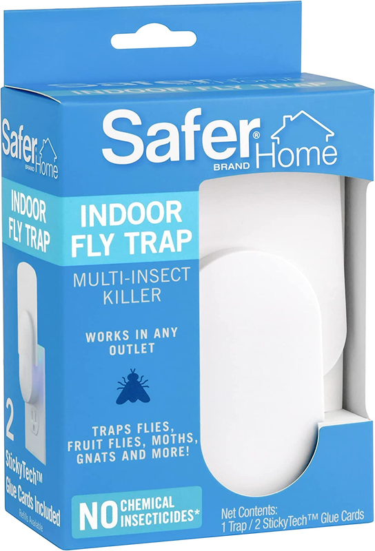 Safer Home Indoor Plug-In Fly Trap or Refills for Flies Fruit Flies Moths Gnats
