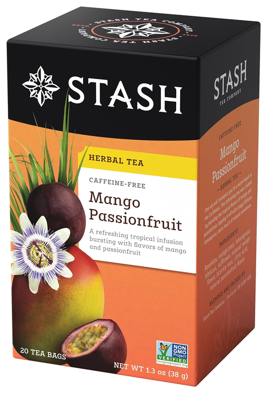 Mango Passionfruit Herbal Tea, 20 Count Box Of Tea Bags Indi