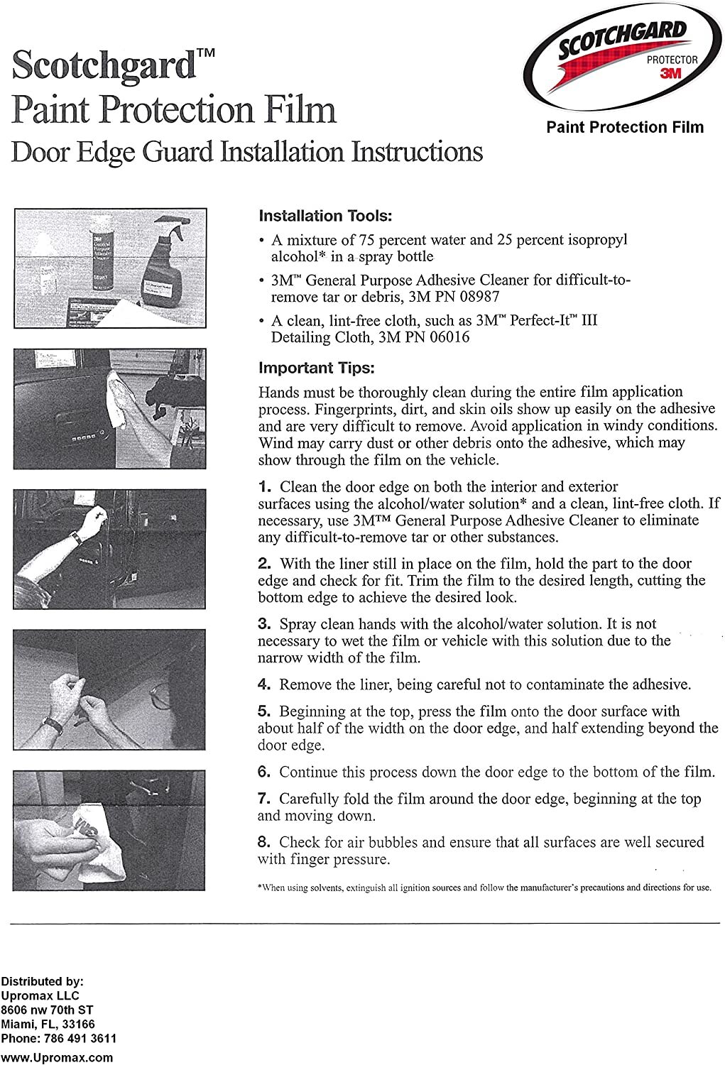 3M Genuine Door Edge Guard Scotchgard Paint Protection Film Clear Car Van ATV RV