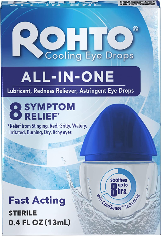 Rohto Ice All-In-One Multi-Symptom Relief Cooling Eye Drops,