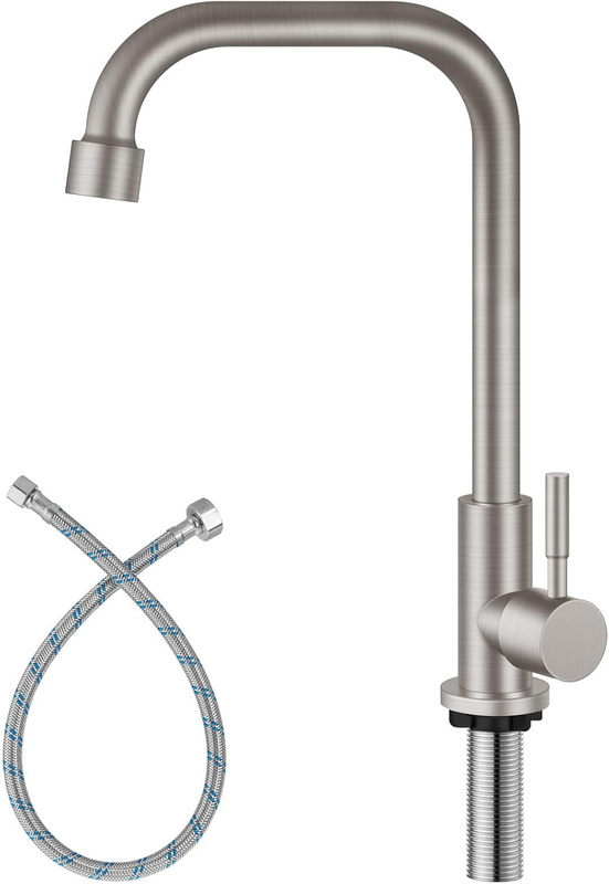 Cold Only Water Kitchen Faucet Commercial Bar Tap Single Lever Handle 304 Stainl