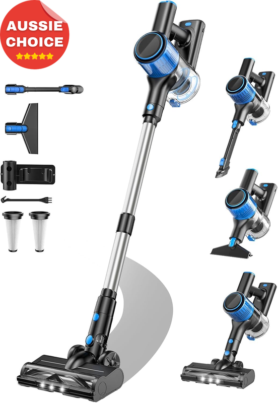 Cordless Vacuum Cleaner 8 in 1 Lightweight Powerful Suction 45Min Battery