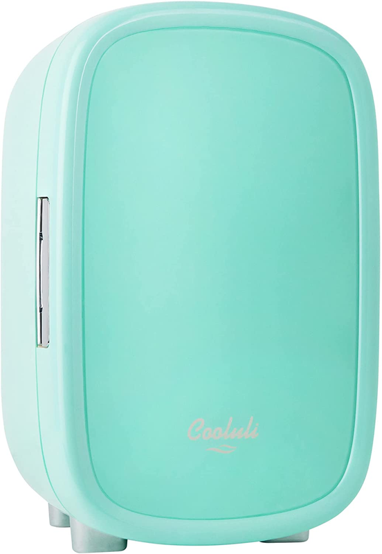 Beauty Fridge for Skin Care - 12 Liter Mint Green Personal Mini Fridge for Bedro