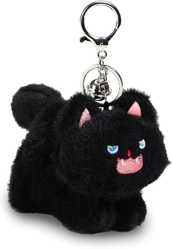 Cat Keychain Plush Black Cat Gifts Cute Keychains for Women