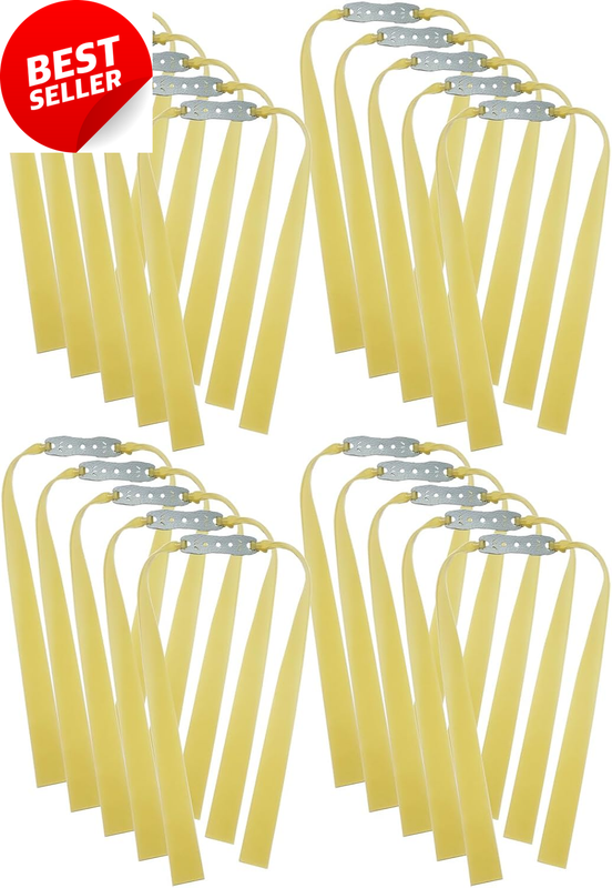 20 Pcs 1.5mm Heavy Flat Rubber Bands for Slingshot & Hunting Catapult