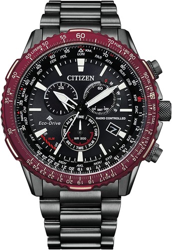 Pre-owned Citizen Promaster Sky Cb5009-55e Eco-drive Black Radio Men Direct Flight Watch