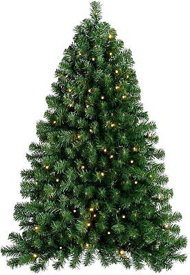 4 Ft Prelit Green Half Christmas Tree Wall Mounted 50 Warm White LED Illuminated