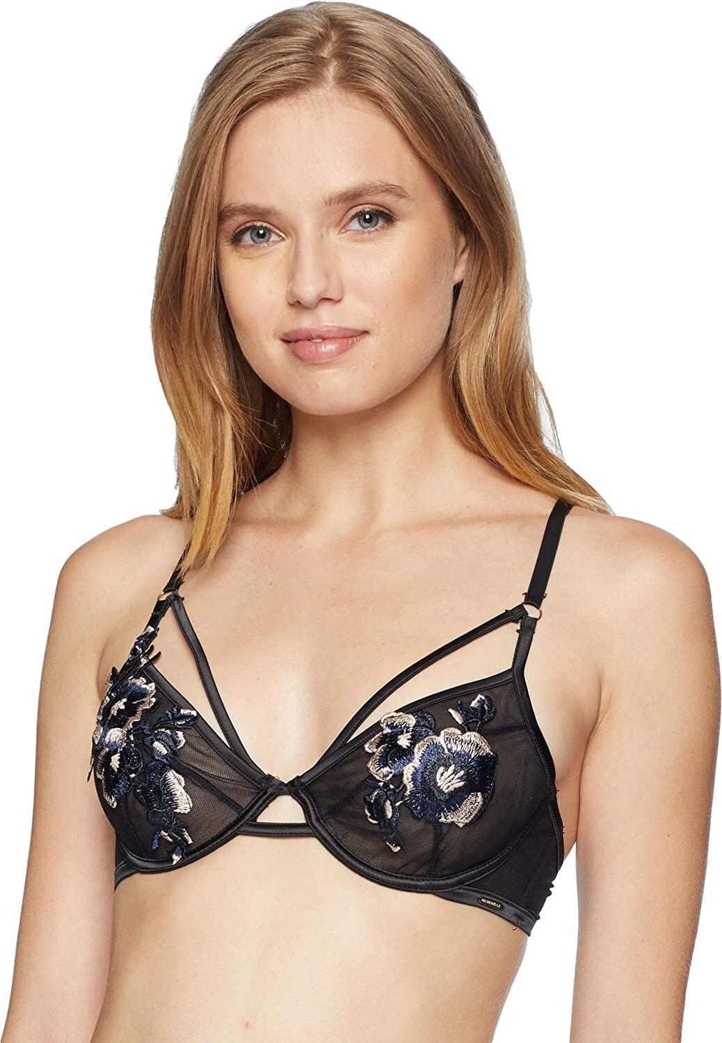 Bluebella 186927 Womens Underwired Bralette Bra Black/Blue/rose Size 32DD/E