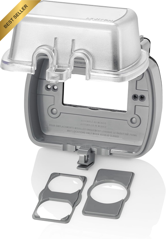 Weatherproof Outlet Box, Extra Duty 1-Gang While-In-Use Cover Includes Inserts f