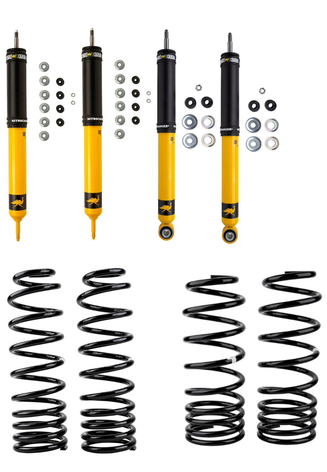 ARB Old Man EMU Front & Rear Shocks + Coil Springs for 91-97