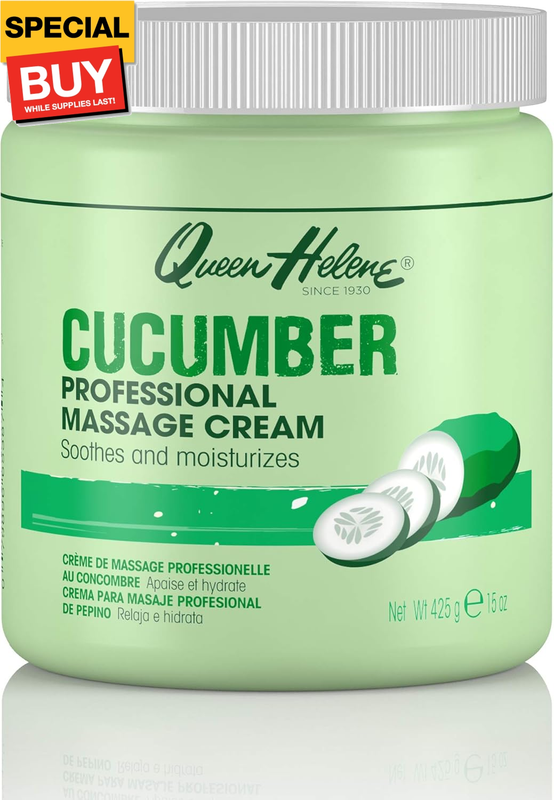 Professional Massage Cream, Cucumber, 15 Oz (Packaging May Vary)