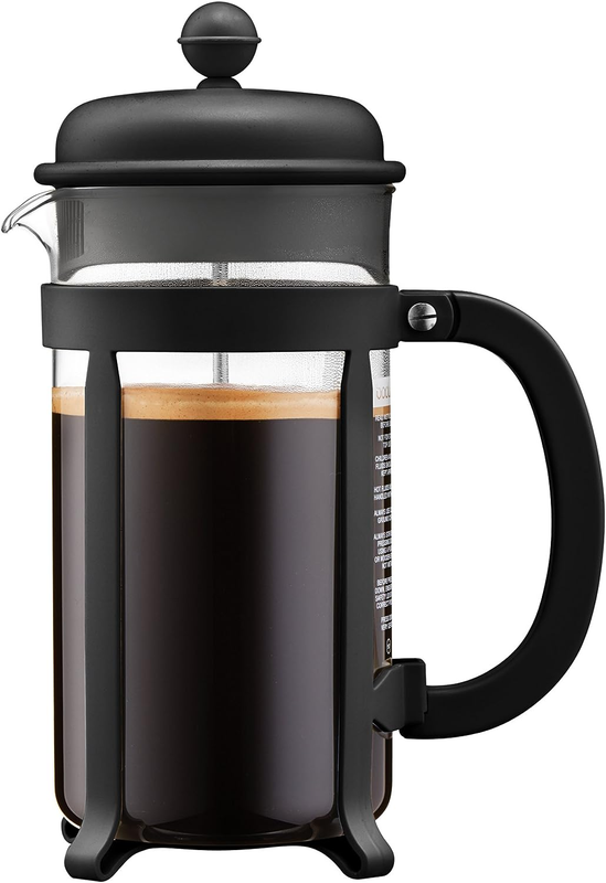 Cafetera Prensa Francesa Java 34 Onzas 1 Litro 8 Tazas Negra Resistente al Calor