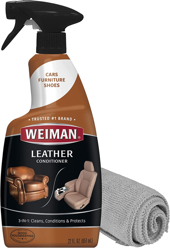 Leather Cleaner, Polish and Conditioner for Furniture, Car, Purses, Shoes, Boots