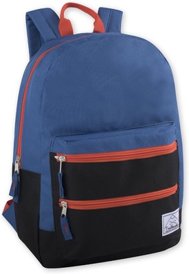 Trail maker Multi Pocket Multicolor Backpack with Adjustable Padded Blue 