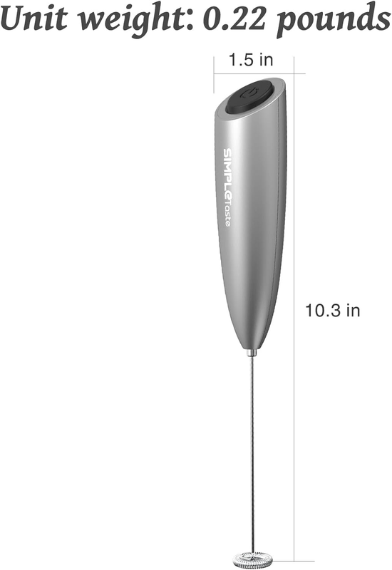 Milk Frother Handheld Battery Operated Electric Foam Maker, Drink Mixer with Sta