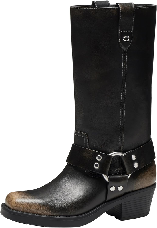 COACH womens Harness Loved Leather Boot