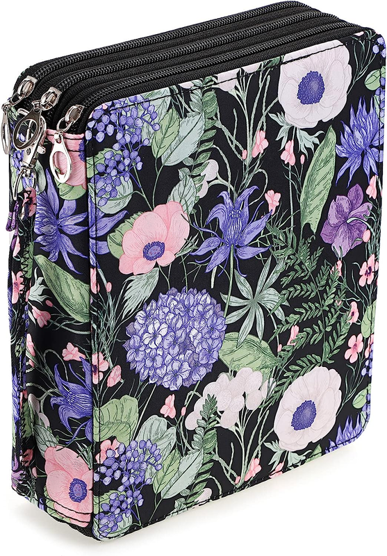 BTSKY Colored Pencil Case- 120 Slots Pencil Holder Pen Bag Large Capacity Pencil