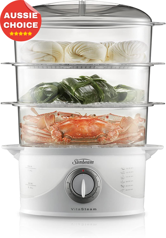 ST6650 Vitasteam Deluxe 3 Tier Electric Food Steamer 800W 9L 60 Minute Timer
