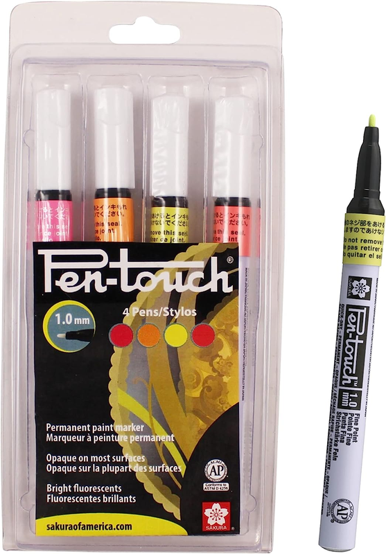 - Permanent Marker Pen - Assorted Fluorescent Col