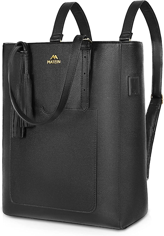 Purse For Women, 15.6 Inch Convertible Soft Vegan Leather Laptop