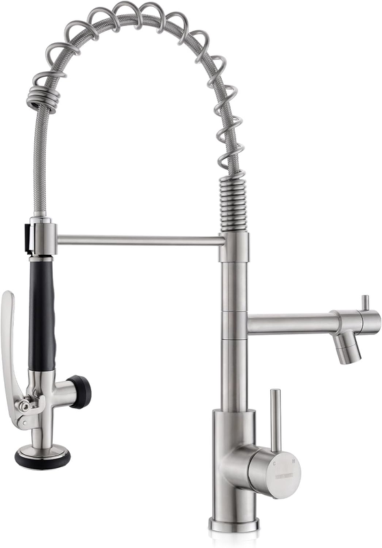 Kitchen Faucet with Pull down Sprayer, Kitchen Sink Faucet with Pot Filler Singl