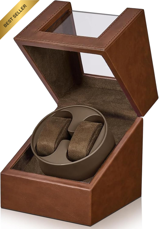 Double Watch Winders for Automatic Watches Storage Case with Quiet Japanese Mabu