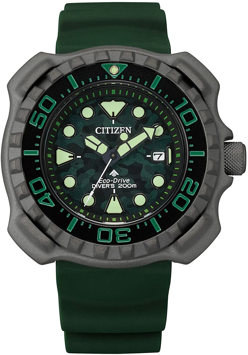 Pre-owned Citizen Watch Promaster Marine Series Diver 200m Bn0228-06w Men's Green