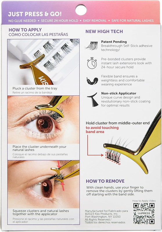 KISS  Press-On Falsies Eyelash Clusters - Natural - 20 Clusters