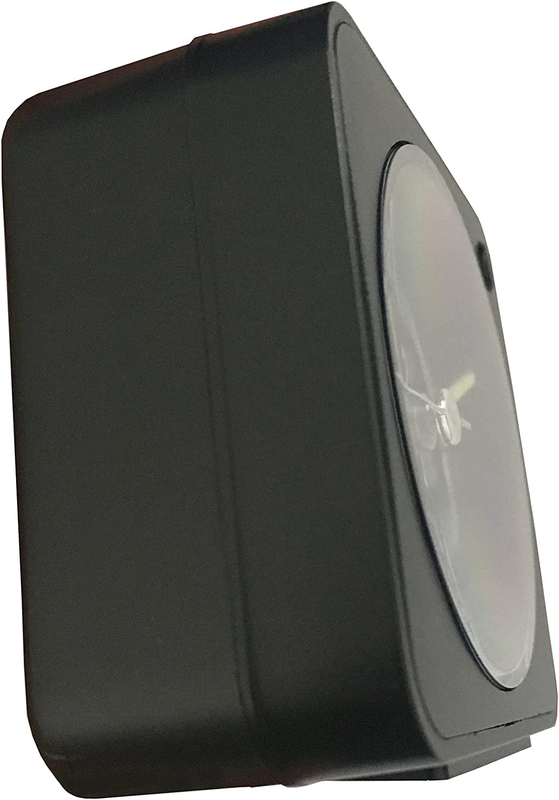 Small Travel Snooze Analog Alarm Clock Quartz Silent with Lighted Square Tiny Cl