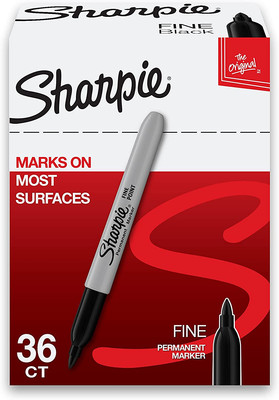 Permanent Markers Bulk Set, Fine Tip Markers Set, Markers for Plastic, Metal, Wo