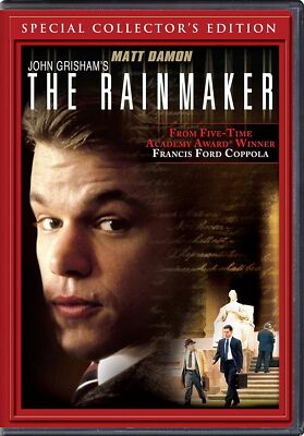 The Rainmaker w Matt Damon by John Grisham (DVD) CHOOSE WITH OR WITHOUT A CASE