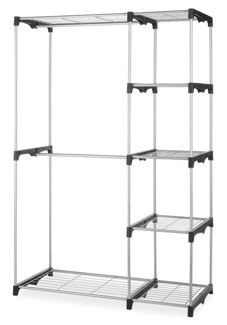 Whitmor Double Rod Closet Organizer - Silver | eBay