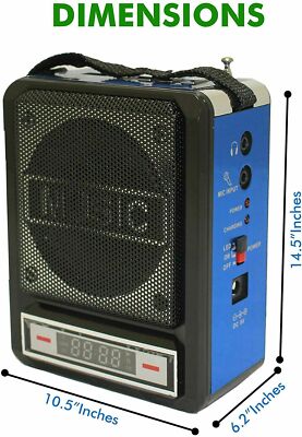 New Technical Pro Rechargeable Bluetooth Speaker /Wired Headset Mic & LED Light