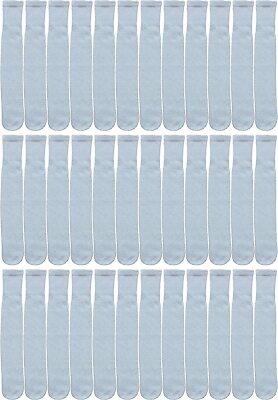 Mens Athletic Cotton Tube Socks, Bulk Pk Referee Socks,Size 13-16, 36 Pk White