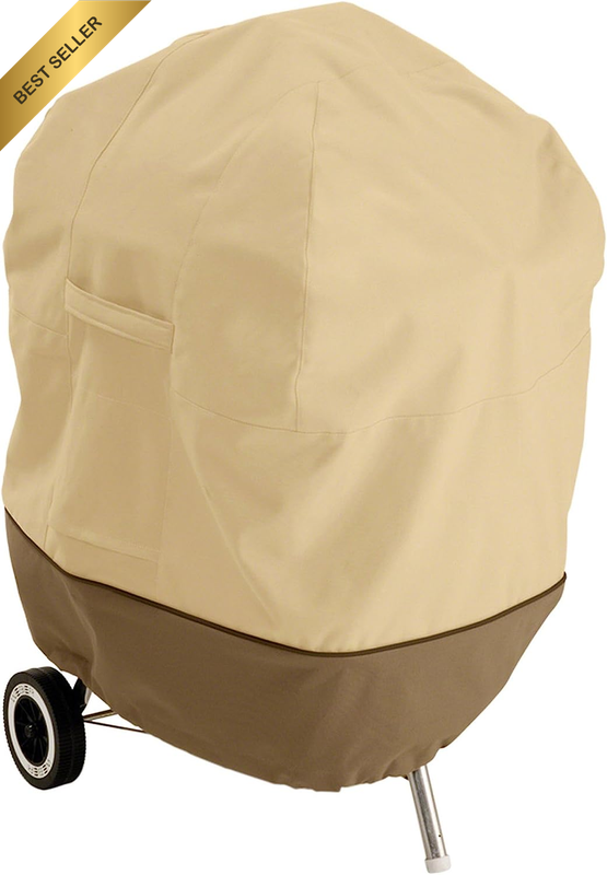 Veranda Water-Resistant 26.5 Inch Kettle BBQ Grill Cover, Pebble, Grill Cover, G