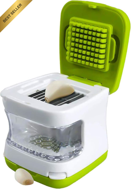 Garlic Press,Stainless Steel Garlic Press Garlic Mincer, Multi-Function Garlic C