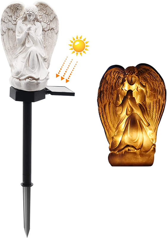Solar Light Outdoor Angle for Cemetery, LED Waterproof Angel Lamp, Solar Angel L
