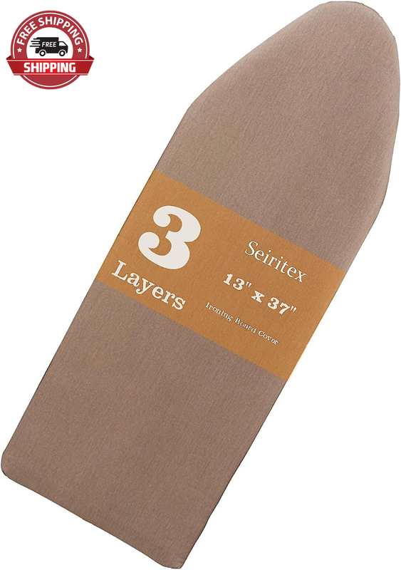 Small Ironing Board Cover 13 X 37 Inch, Fits over the Door Ironing Board, Heat R
