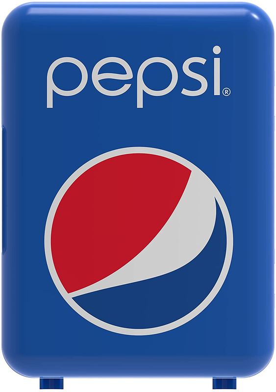 Pepsi Mini Portable Fridge, 4 Liter Capacity 6x12 oz Cans, 12V & Home Outlet