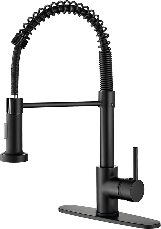 W/ Pull Down Sprayer Commercial Industrial Spring Single Handle