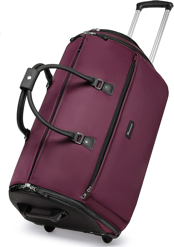 Duffle Bag W/ Wheels, Burgandy