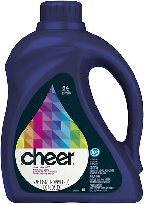 Cheer 2x Ultra Liquid HE Fresh Clean Scent, 64-Load, 100-Ounce(Pack of 4)(Packag