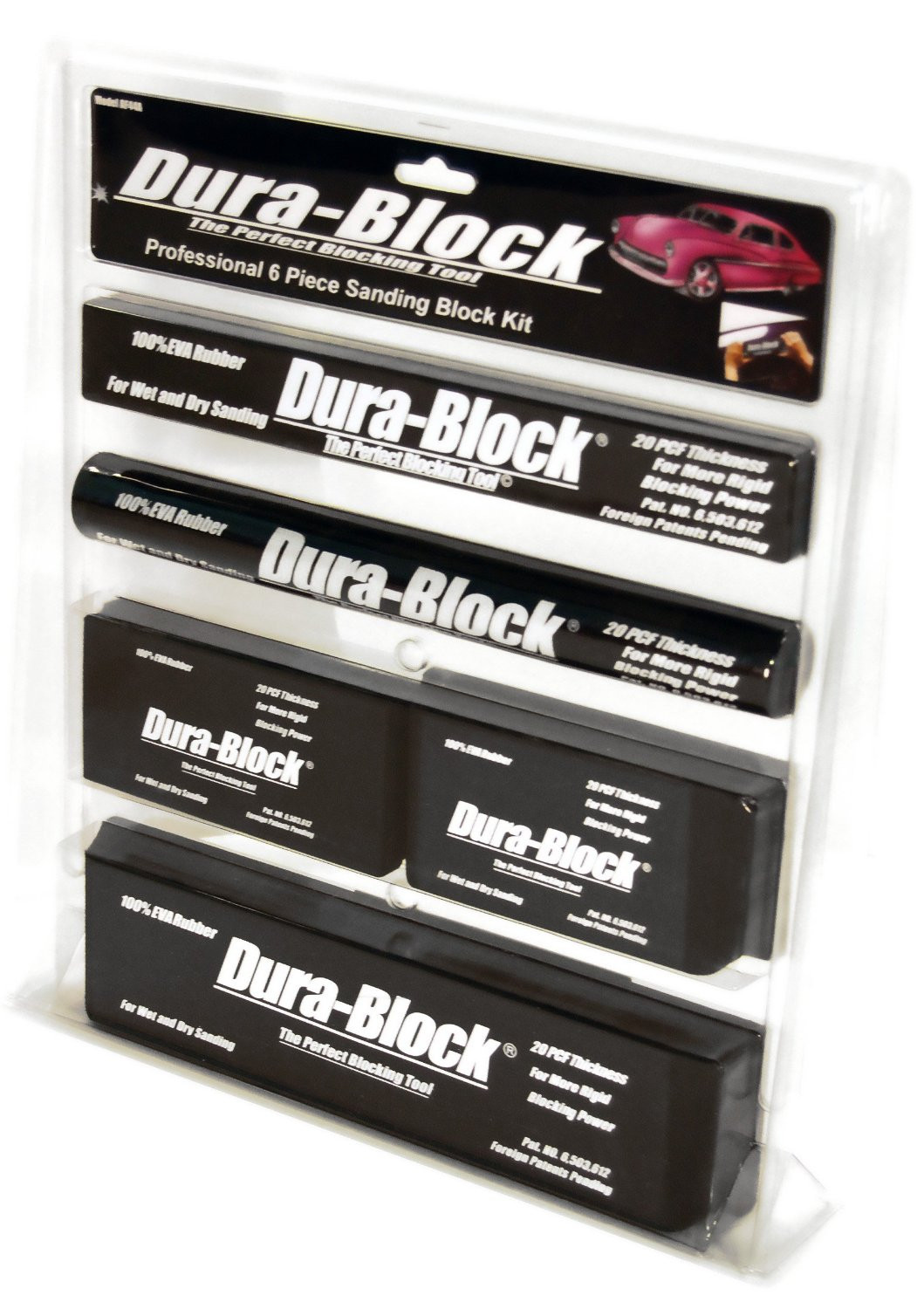 Dura Block Af44a 6 Piece Sanding Block Set. Kit Car Auto Body Work