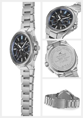 Pre-owned Casio Oceanus Ocw-t6000-1ajf Solar Radio Men Watch Bluetooth Titanium In Box