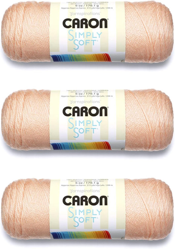 Simply Soft 3-Pack Yarn, 3Oz, Gauge 4 Medium Worsted, 100% Acrylic - Light Count