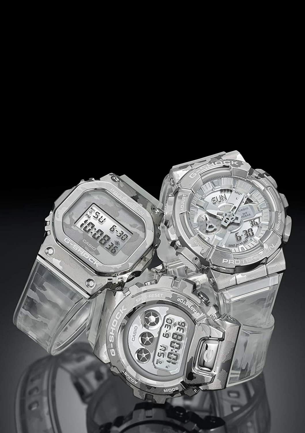 Pre-owned Casio G-shock Skeleton Camouflage Gm-110scm-1ajf Men's Watch In Box Genuine