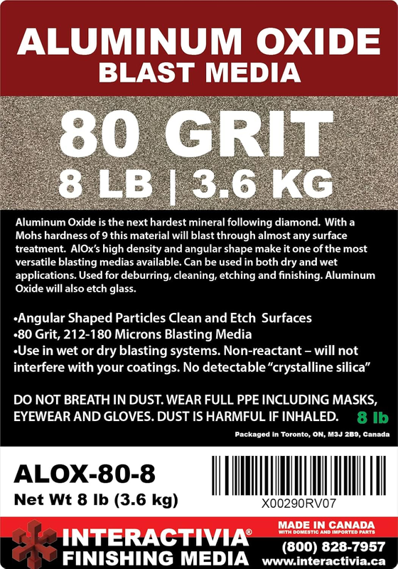 Aluminum Oxide #80-8 LBS - Medium to Fine Sand Blasting Abrasive Media for Blast